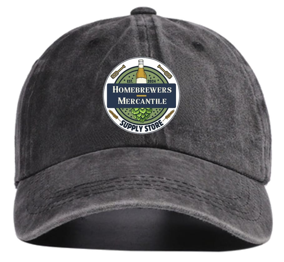 Homebrewers Mercantile Grey Baseball Cap with Logo